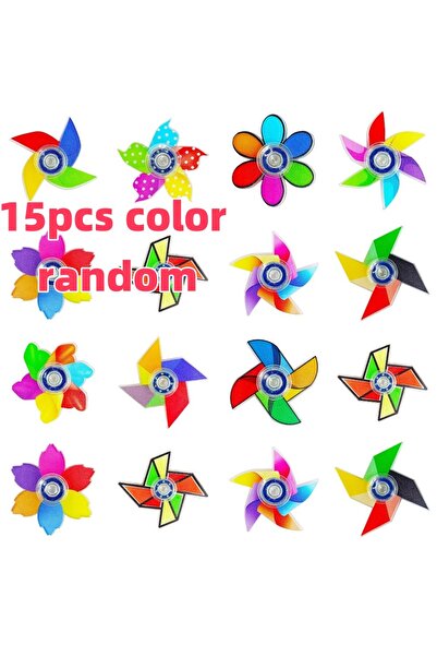 Choice 15 قطعة من ألعاب طاحونة الهواء الصغيرة الملونة ذات الجزء العلوي من أطر...