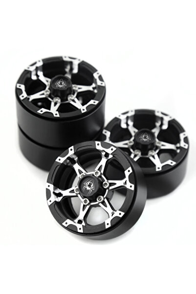 Choice 4pcs 1.9 Beadlock Wheels, Top-Notch Aluminum Durable 1.9 Crawler Wheels for 1:10 H10 Optic SCX10 III