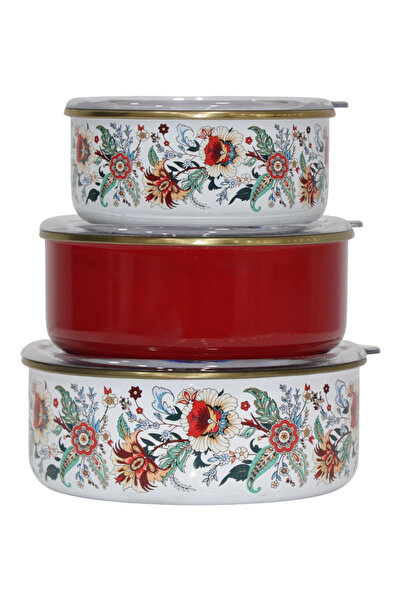 PR HOME مجموعة تخزين ثلاثية من ماغنوليا إيماي