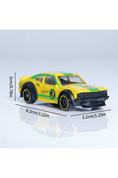 Choice 6414 1:64 Alloy Racing Car Model, Yellow and Green Color, Boy Toy, Christmas and Halloween Creative