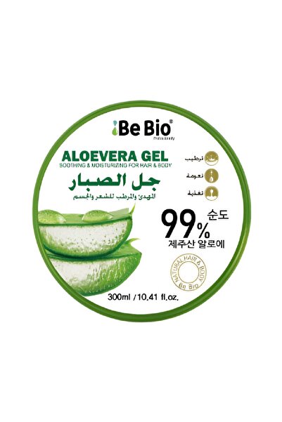 BeBio بي بايو جل الصبار 99% المهدئ والمرطب للشعر والجسم 300 مل