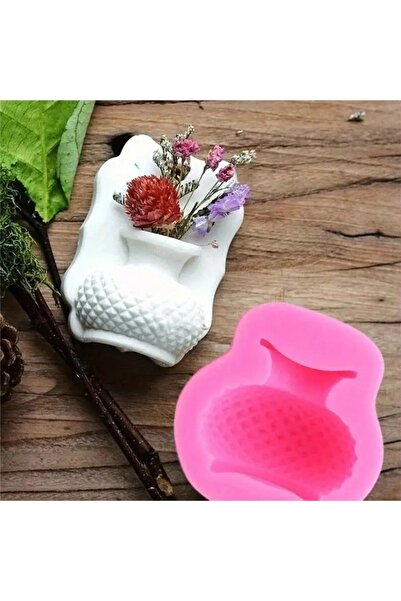 AnkaHobiMarket Yarım Tonbiş Vazo Silikon Kalıp (S961)