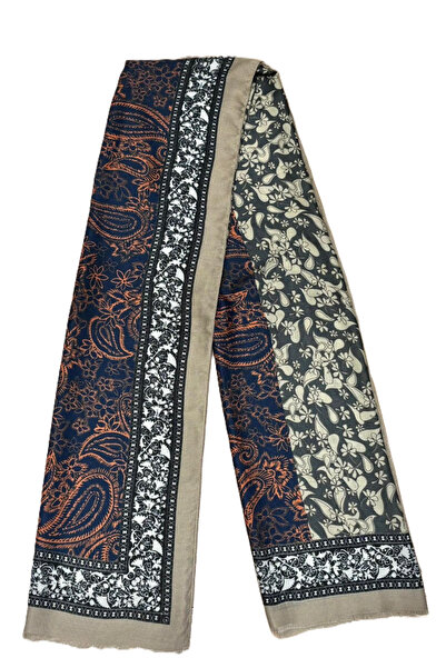 Nish&Chic Patterned Shawl with Tassels at the End