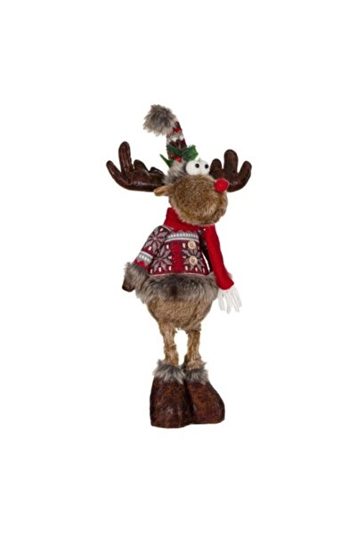 OEM Christmas decorative figurine, size 18 x 15 x 56 cm, Reindeer with jacket and scarf