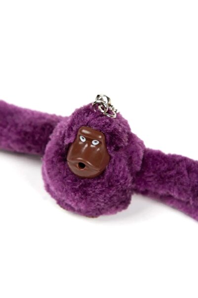 tuldar حقيبة ألعاب قطيفة على شكل قرد وسلسلة مفاتيح إكسسوار للمحفظة - أرجواني