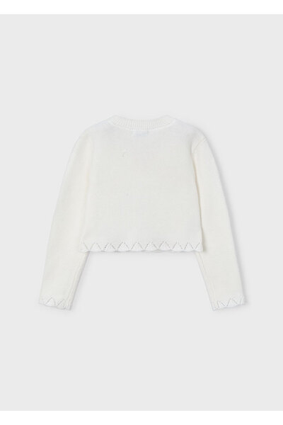 MAYORAL Girl's Knitted Cardigan Ecru 4312