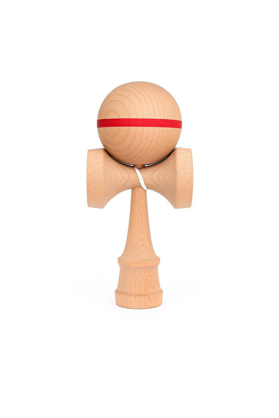 OEM Interactive Wooden Kendama Toy, 18 cm, Dexterity Game for Children and Adults, Striped Model, Pink