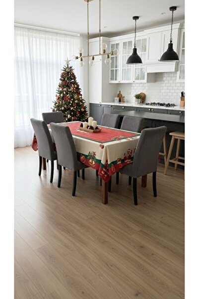 Limon Soft Yılbaşı Masa Örtüsü Leke Tutmaz Masa Örtüsü