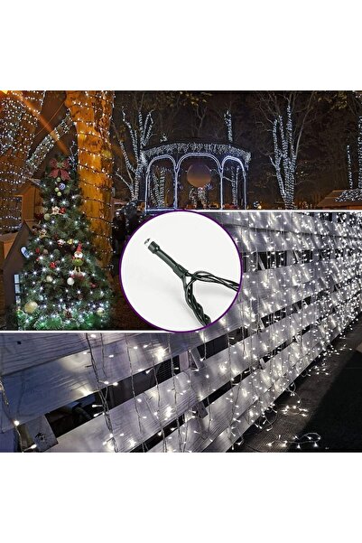 glownshine Christmas Linear Installation, NEVERMORE, Indoor/outdoor, 8 light games, 7 m, 100 LEDs, Cold White
