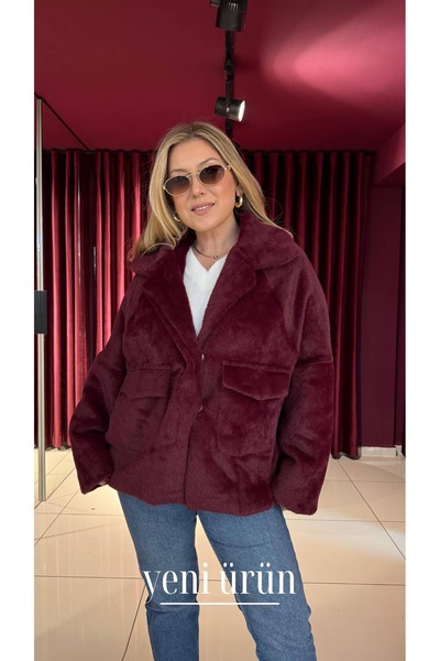 Serpirella Butik Jachetă de pluș supradimensionat