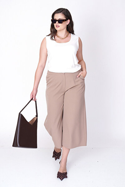 Büyük Moda Culotte Style Fabric Pants