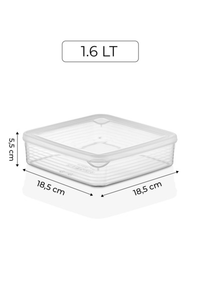 Kitchen Life 12'li Mikrodalga Buzdolabı Saklama Kabı Buzdolabı Organizeri 2300mlx1-1600mlx1-1200mlx2-250mlx8