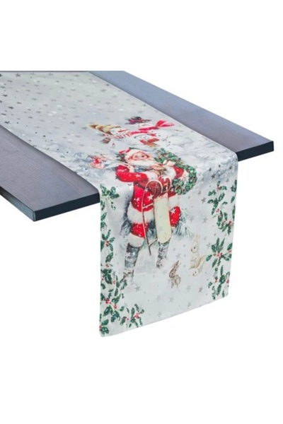 OEM Christmas decorative tablecloth, size 160 x 33 cm, Santa Claus