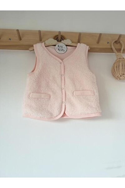 KEY KIDS Vestă pentru copii roz pudrat, pluș Welsoft