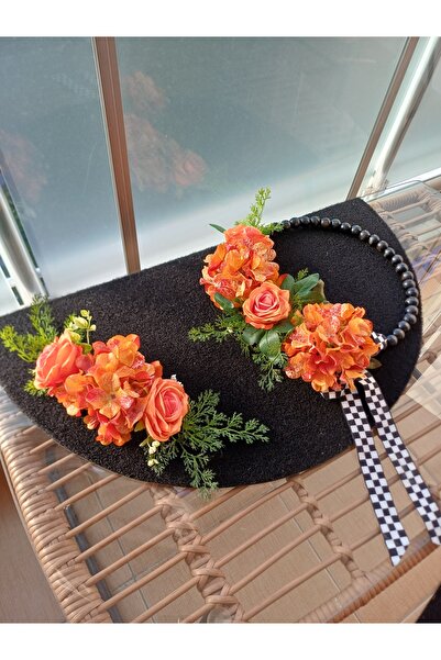 Okaliptus Tasarım Ahsap boncuklu ikili kapi süsü