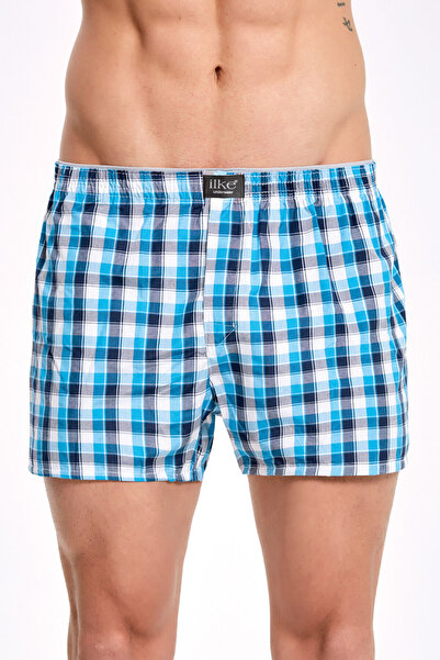 İlke 5 Pieces, Men's Poplin Boxers, Comfortable Fit, Various Plaid Patterns