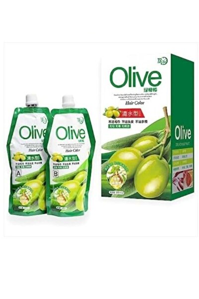 olive كريم صبغة شعر بزيت الزيتون خالية من المواد الكيميائية اسود 500×2 مل