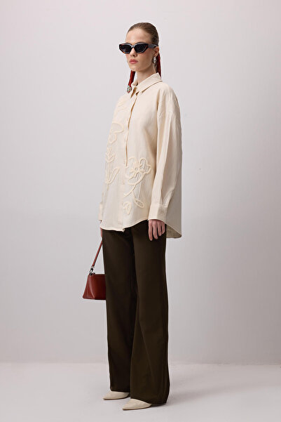 Touché Privé DOĞAL DOKULU NAKIŞLI GÖMLEK