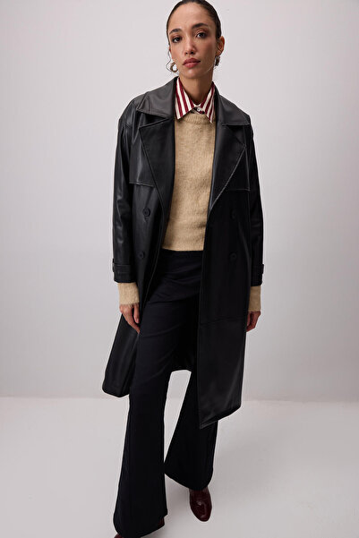 Touché Privé VEGAN DERİ TRENÇKOT