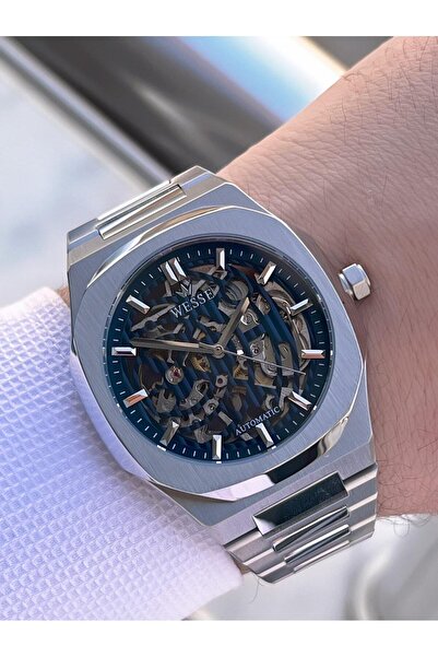 Wesse Italian Bracelet Gift Automatic 2-Year Warranty 5 Atm Water Resistant Men's Wristwatch 802.g