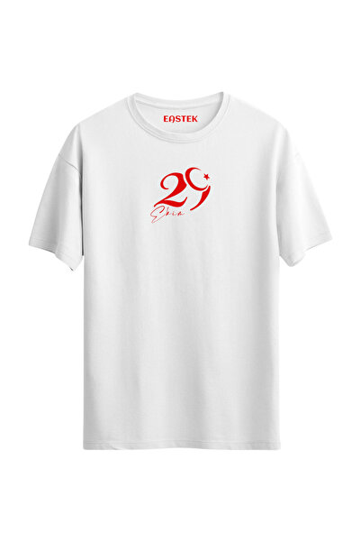 Eastek تي شيرت مطبوع بتصميم يوم الجمهورية في 29 أكتوبر، تي شيرت رجالي، تي شير...