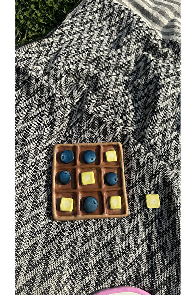 Atelier Sisu Seramik XOX Oyun Tahtası | Tic Tac Toe Seramik Dekor Tablası | W...