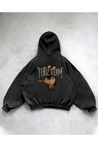 Touz Moda Φούτερ Touz Team Retro με τύπωμα Vintage με κουκούλα