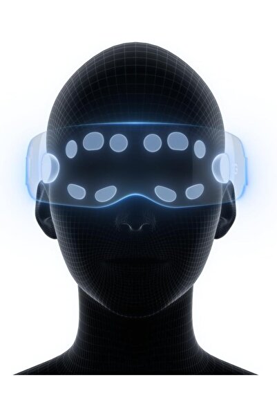 SKG Eye Massager with Heat, E7 Vibration Bluetooth Music Smart Heated Eye Massager for Migraines, Ad