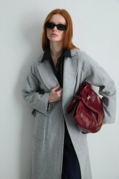 Gusto Classic Wool Coat - Gray