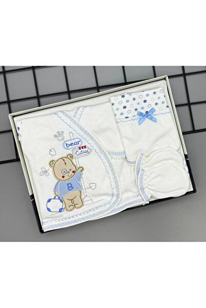 Bombinoo 5-Piece Polka Dot Printed Hospital Discharge Set with Booties Gift