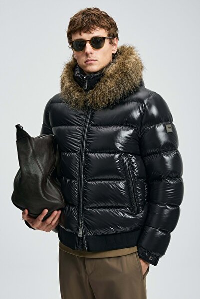 Lufian 112120240 Jeam Goose down Men's Coat Black