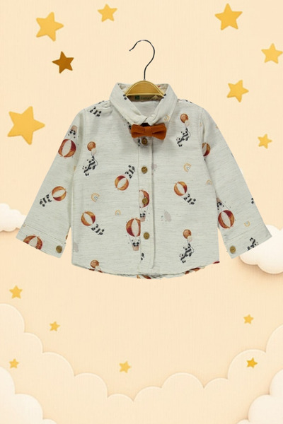 Cattac Kids CattacKids | Erkek Bebek Şık Royal Balon Desenli Takım (6-24 Ay)
