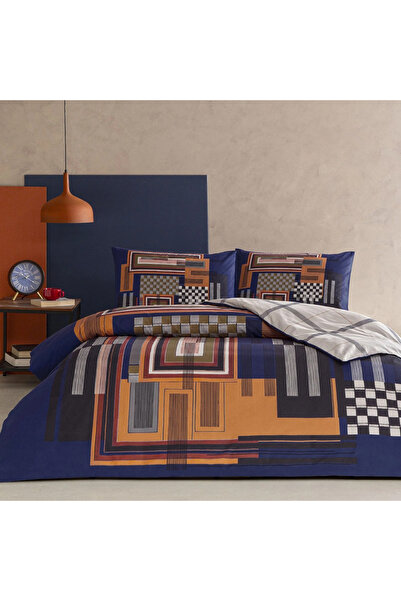 Taç Young Fashion Ranforce Single Bedding Set Ravix Navy Blue