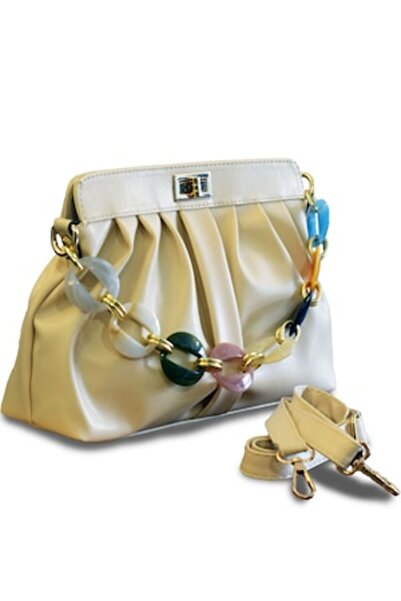 ALLURE - Havana Cream Women's Bag 30x19x13cm Ecological Leather