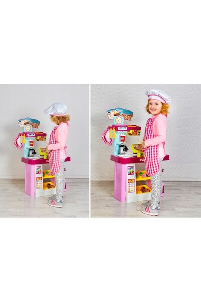 zola Kids' chef set, Zola®, Apron, hat, glove and utensils, white and pink