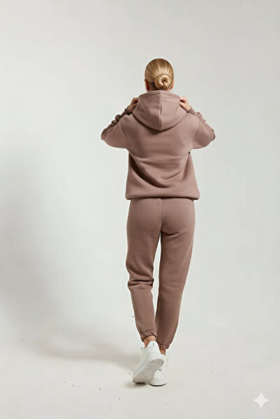 OXVİN Γυναικείο σετ αθλητικών φούτερ με τρεις κλωστές, τσέπες καγκουρό, κουκούλα και μαλακό βαμβακερό εσωτερικό μέρος