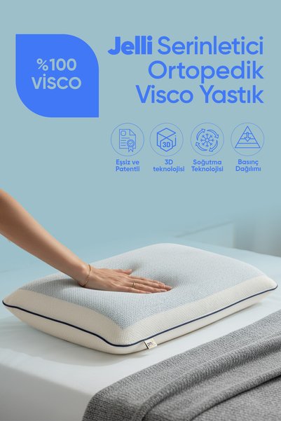 Pillow Market 2 Pcs Orthopedic Visko Pillow with Cooling Gel (Medium Soft) [Economic Pack]