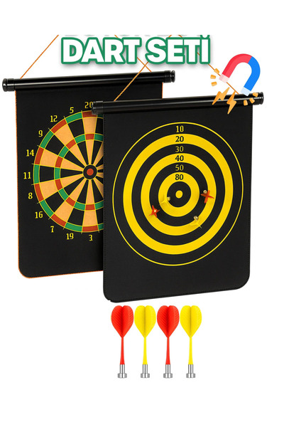 LRS STORE Mıknatıslı Dart Yüksek Kalite Manyetik Dart Seti 30x24