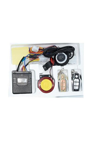 GMS Motosiklet Uzaktan Çalıştırma + Start-Stop Düğmeli Alarm Seti