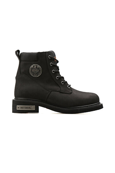 Harley Davidson Μαύρα ανδρικά μποτάκια 025M100128-Black-Nubuck