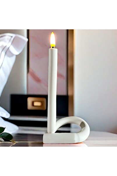 HOFF Hoff torsion candle decoration, 1 LED, warm light, H 41 cm, battery powered