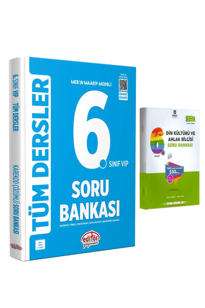 Editör Yayınevi MEB'in Maarif Modeli 6. Sınıf Tüm Dersler Soru Bankası