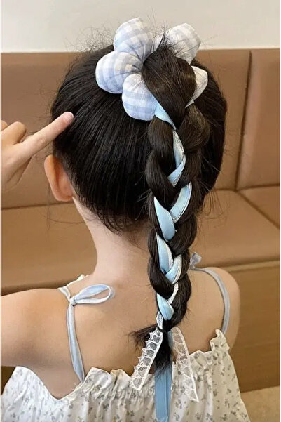 CSR AKSESUAR cataramă cu papion în carouri albastre cu panglică