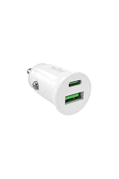Other Ładowarka samochodowa USB-A USB-C Power Delivery 20W - biała