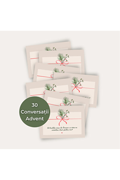 OBRO Calendar de Advent pentru Cupluri – 30 de felicitări OBRO® pentru conversații profunde și conexiune, Ediție de Crăciun