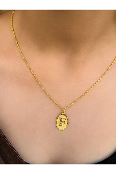 UZUNDAĞ KUYUMCULUK 14 Ayar Altın Oval F Harfli Kolye