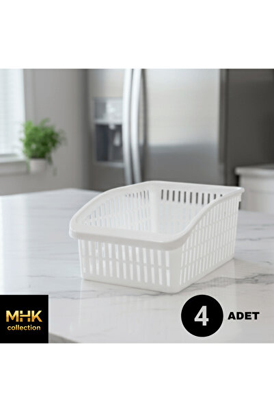 MHK Collection 4 Large Deep Organizer Baskets for Inside the Refrigerator