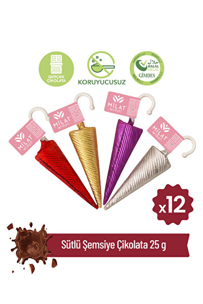 Milat Sütlü Şemsiye Çikolata 25 g x 12 Adet