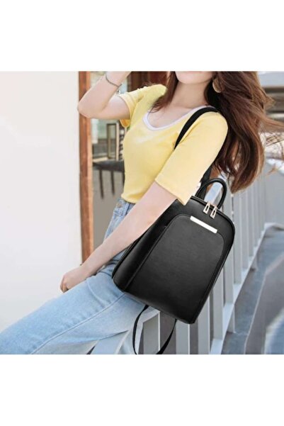 OEM Women's backpack, Freeland B5730, Eco-leather, Black