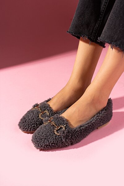 FUGA MODA Sora Anthracite Towel Textured Home Blanket with Gold Accessories